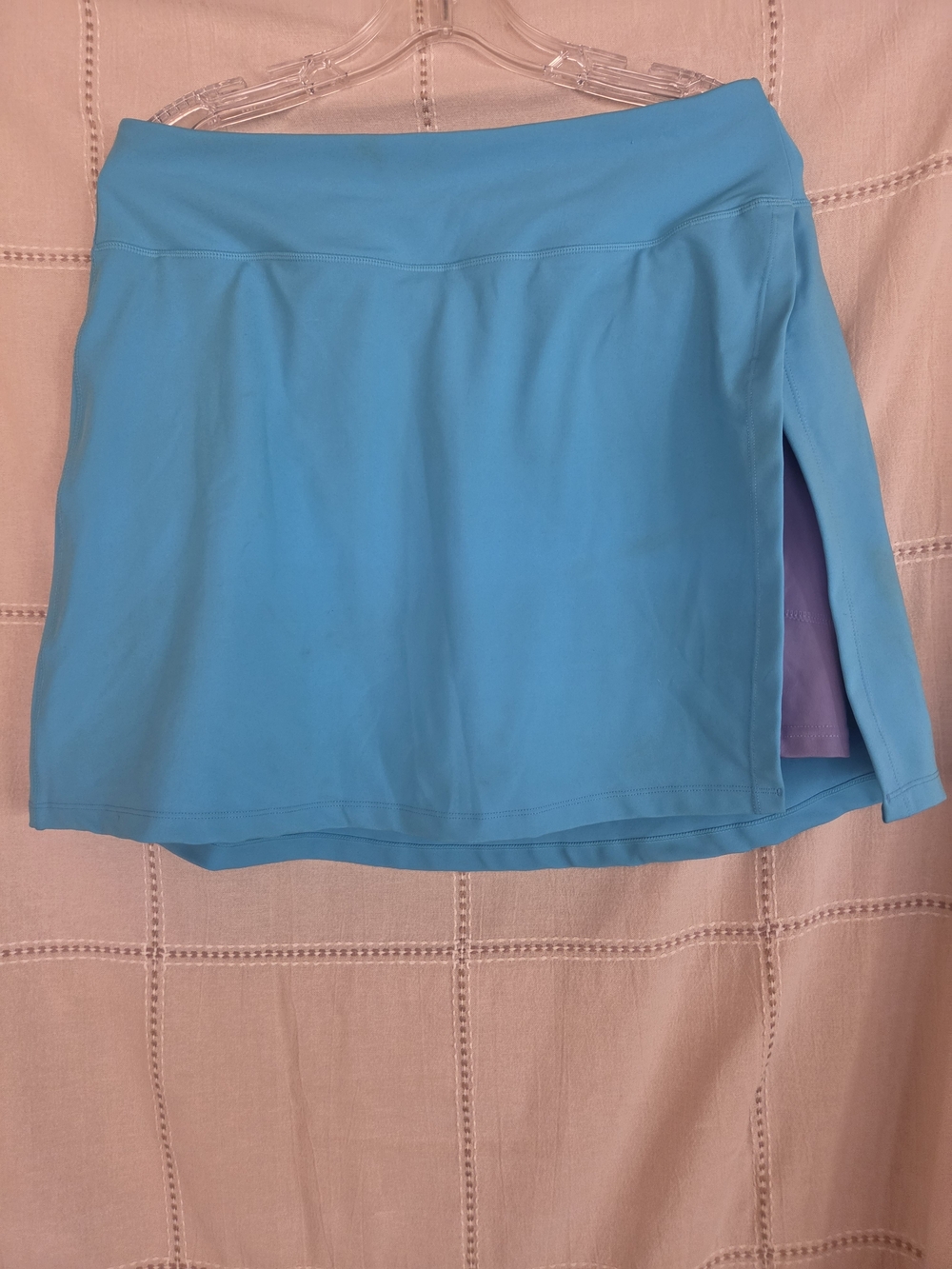 POP Fit Turquoise Blue Athletic Skort with Lavender Liner